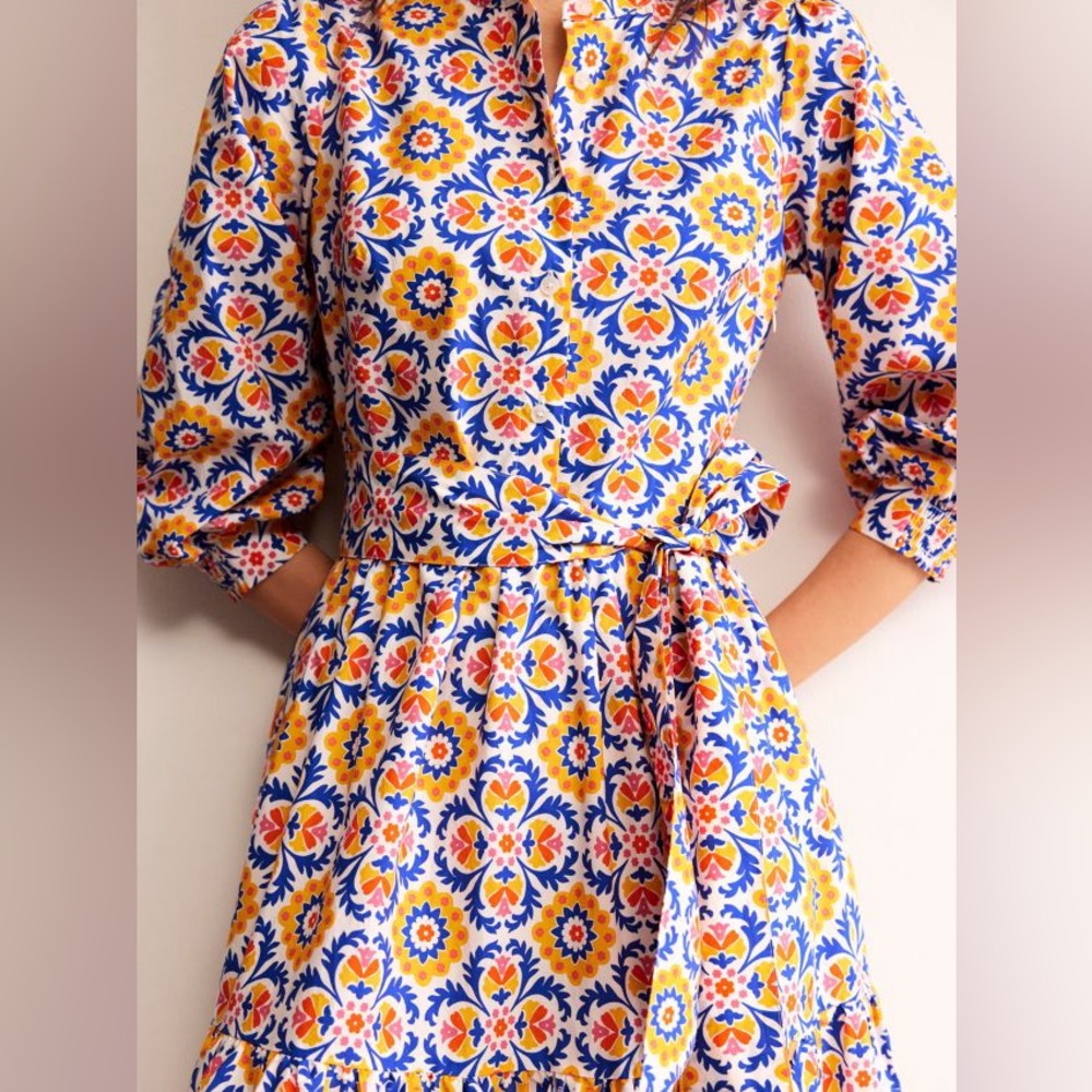 Boden Floral Midi Dress - Multicolor - Picture 3 of 8